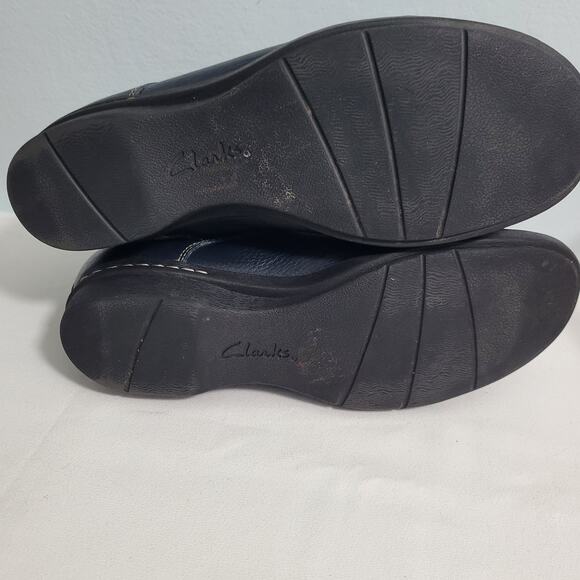 Clark Whistle Bea Women's Black Pebble Leather Ankle Booties Size 10M 112625-820 - Picture 5 of 7